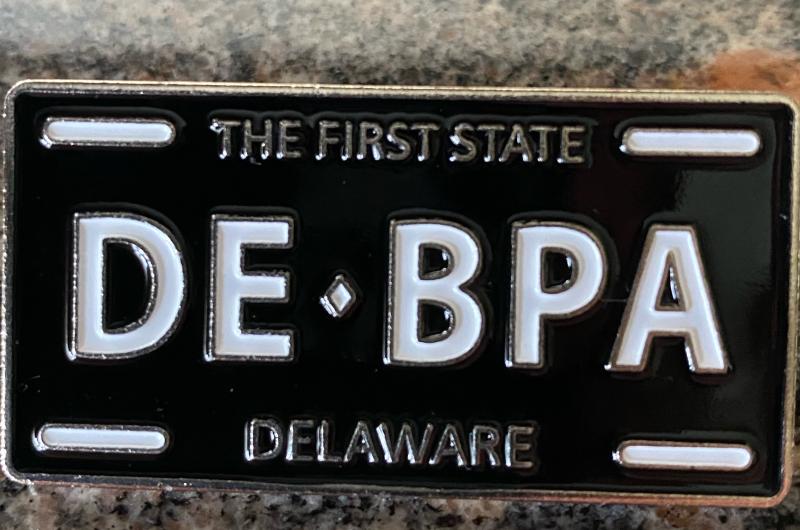 The 2023 State of Delaware Business Professionals of America trading pin designed by Mariner eighth grader and BPA state/national finalist Emily Wells. Emily’s design was chosen by the state officer leadership team and worn and traded by all Delaware delegates throughout the national conference.